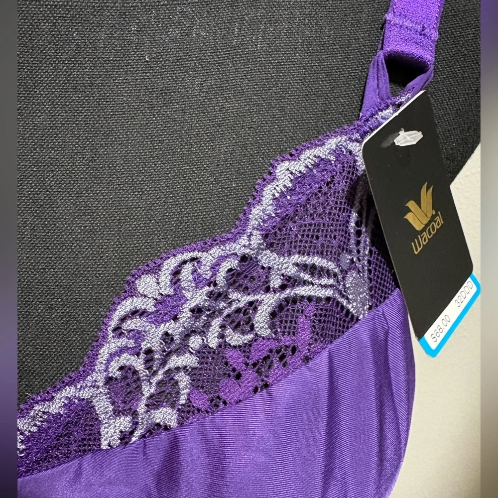 Wacoal Violet Indigo Lace Impression Full-Coverage Underwire Bra Size 32DDD NWT - Picture 5 of 16